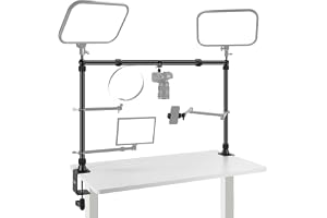 NEEWER kamerahållare med overhead med 2 kulhuvud superclamp/mobiltelefonhållare/kamera bordshållare, multi enhetshållare, pla