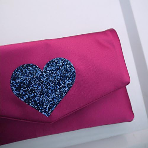Valentines heart glitter clutch
