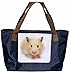 Produktbild Shopper/Schultertasche/Einkaufstasche/Tragetasche/Umhängetasche aus Nylon in Navyblau - Größe 43x33cm - Motiv: Hamster Zwerghamster Feldhamster Porträt - 01