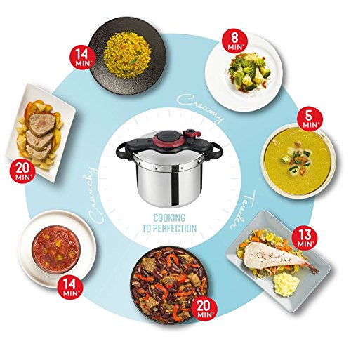 Tefal Clipso minut Easy – Schnellkochtopf, 6 l, Edelstahl, mehrfarbig - 3