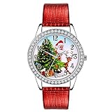Armbanduhr Damen Ronamick Damen uhr Weihnachten Diamant Lederband Analog Quarz Vogue Armbanduhren Gif Armband Armbanduhr Uhr Uhren(RD)