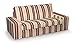 Produktbild FRANC-TEXTIL 701-141-12 Kivik 2-Sitzer Sofabezug, Mirella, Bordeaux/beige