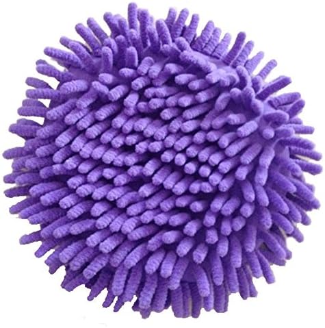 Meipro 360 Degree Spinning Wet Mop Head,Microfiber Round Auto Cleaning Mop Head for Car and Home 6.69inch Diameter (Purple)