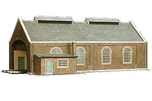 Superquick Two Track Engine Shed - 1/72 OO/HO - Card Model Kit