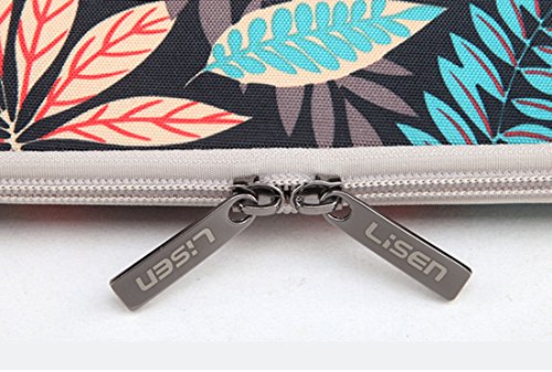 SaiDeng Laptophülle,Segeltuch Bunte Blätter Laptops Abdeckung Mit Einer Bildschirmdiagonale 15″15,6″ - 6