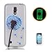 Produktbild CaseHome Samsung Galaxy S4 Mini Luminous Hülle (Mit Frie Displayschutzfolie) Leuchtende Silikone Rückhülle Für iPhone 6 6s Plus 5.5 Zoll Zoll Silikon Etui Handy Hülle Weiche Transparente Luminous TPU Back Case Tasche Schale Leuchten In Der Nacht Für Samsung Galaxy S4 Mini-Blauer Löwenzahn