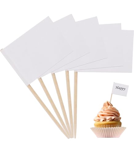100 Pennarelli Vuoti Per Stuzzicadenti In Carta Kraft | Bandierine Per Formaggio, Cupcake, Buffet, Antipasti, Idee Fai Da Te - 5