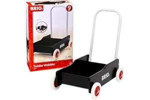 BRIO 31351 Lära-Gå Vagn Svart | Toddler Wobbler Lära-Gå-Vagnen som håller jämna steg med barnets utveckling. Från 9 mån