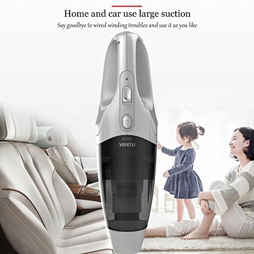 Cordless Handheld Vacuums Cleaner NEW14 Portable Wet Dry Rechargeable Cleaner Strong Cyclonic Suction Can Long Running Time for Home Office Car Pet Hair, Red