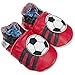 Kidz Shooz - Boys Luxury Soft Sole Leather Baby Pram Shoes Football 0-6, 6-12, 12-18, 18-24