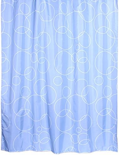 Papillion ''Circles'' Shower Curtain, Polyester, Blue/White, 180 x 200 cm