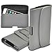 Price comparison product image I-Sonite (Grey) Premium Horizontal Faux Leather Belt Holster Pouch Cover Case With Magnetic Closure For Apple iPhone XS [ LARGE ]