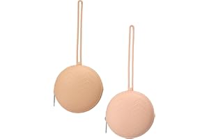 WESWEET Silikonowe etui na smoczek, 2 szt. pojemnik na smoczek, łatwy do czyszczenia (A-wyciszony/morelowy)