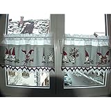 Weihnachtsgardine, Scheibengardine,