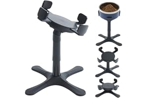 TOLOPU Erhöhter, verstellbarer Futternapf für Hunde, 3 Höhen und geflieste Ajudst, kompatibel mit Moost-Futternäpfen, ideal für mittelgroße und große Hunde (kein Napf im Lieferumfang enthalten) (1 Stück)