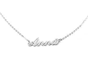 MAPIMANIA - Collana con nome personalizzata in acciaio inossidabile, idea regalo donna compleanno, laurea, catenina argento ragazza