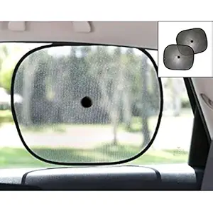 Vocado Car Side Window Stick On Sunshade Set of 2-Black for Corolla Altis 2014-2015