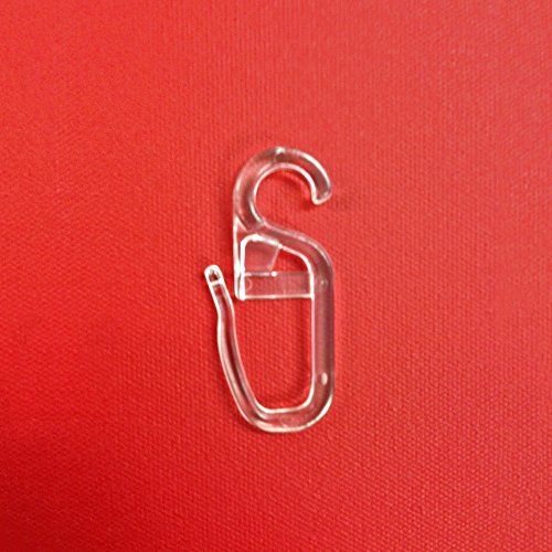 Easy-Shadow – 50 Stück Hochwertige Faltenlegehaken mit 8 mm Öse für Gardinenringe Gardinenhaken Überklipshaken 8mm für Gardinenstangen Stilgarnituren – glasklar / transparent