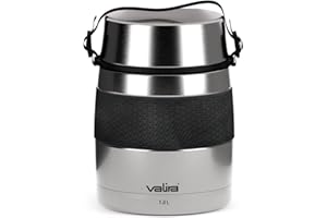 Valira VAN6615 Inoxterm - Termo para sólidos con 2 contenedores interiores, Gris, 1 L