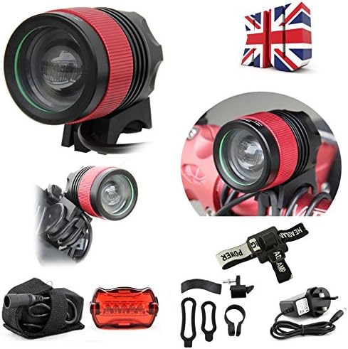 Elephant Xu® 1800LM-3-Modes-XM-L-T6-CREE-LED-18650-Bicycle-Bike-Lamp-Flashlight-HeadLight-Red