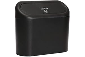 MEROURII Mini Auto Mülleimer, Klein Auto Mülleimer, Hängende Automülleinmer Mit Deckel für die Lagerung und Organisation