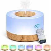 Bedroom Humidifier for Sleep Essential Oil Diffuser with Flame Effect Night Light Ultrasonic Cool Mist Air Quiet USB Auto Shu