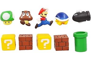 FEIFEI'S BOW 10/40 imanes de nevera de Super Mario Bros, figuras de acción 3D para niños, recuerdos de fiesta, bolsas de regalo, calcomanías para refrigerador (10)