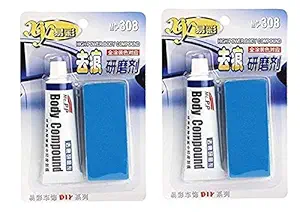 Car Scratch Repair Kits Body Compound Polishing Grinding Paste Paint White Vehicle Care Set Auto Accessories Scratch Remover (Pack of 2)