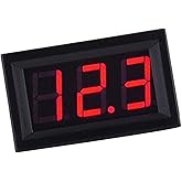 ARCELI 0.56 Inch DC 0-30 V Digital Voltmeter Voltage Tester Gauge Bright LED Display 3 Wires Volt Meter for Motorcycle Car En