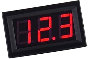 ARCELI 0.56 '' DC 0-30V Voltmetro Digitale Tester di Tensione Calibro LED Luminoso Display 3 Fili Volt Meter per Moto Auto Motor Panel Mount - Rosso