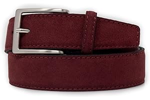Emila Cintura scamosciata uomo in vera pelle cinta camoscio artigianale casual 3,5 cm con fibbia per jeans abiti da ragazzo made in italy belt classica elegante autunno inverno 2023 2024