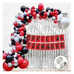 Balloonistics Birthday Balloons Banner Curtains Decorations Kit for Boys Girl Baby Kids First Bday Home Room Decor Photo Shoot Backdrop and Theme Party (Official Teenager)