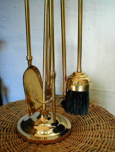 Antikas - Kaminbesteck aus Messing glänzend, Ofen Besteck, Landhausstil, Kamin Zubehör
