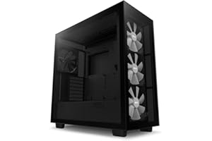 NZXT H7 Elite 2023 - CM-H71EB-02 - Obudowa komputera PC typu Mid-Tower do gier ATX - Port USB-C - 3 x wentylatory RGB z rdzeniem 140 mm serii F w zestawie - Gotowy do chłodzenia wodą - Czarny