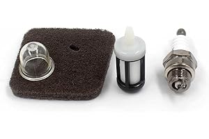 HURI Spark Plug + Air Filter + Petrol Filter + Primer Pump Suitable for STIHL FC55 FS38 FS45 FS46 FS55 HS45 KM55 HL45 Lawn Trimmer 4140 124 2800