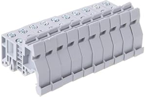 Buwei 10 Stück EUK / EUK2 Din Schienenanschlussblöcke Endanschlag Halterung Feuerhemmende Feste Komponenten und Teile