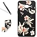 Produktbild Galaxy A5 2016 Hülle,3D Relief Hülle für Samsung A5 2016,Leeook Cool Retro Kreative Schön Schwarz Rosa Azalee Blume Floral Blumen Gemalt Muster Entwurf Weich Soft Zurück Back Soft TPU Silikon Gel Schutzhülle Handy Gürtel Tasche Schutzhülle Hülle Fall-Abdeckung Etui TPU Bumper Kratzfeste Scratch-Resistant Schale Case Cover für Samsung Galaxy A5 2016 + 1 x Schwarz Eingabestift-Pink Azalea Flower