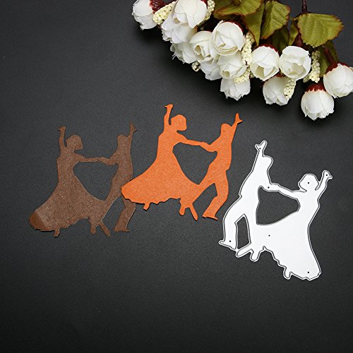 Amazingdeal365 Tanzen Metall Form Schablonen Schneiden DIY Dekor Sammelalbum Karten Buchzeichen Lesezeichen als Geschenk für Freunde Geburtstag Kinder,Kindergarten Hobby Schule Handarbeit Unterricht usw. Ein tolles Geschenk! - 2