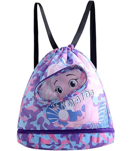 JIMJOOS Netz-Schwimmtasche 25 Liter – Wasserdicht Mit Nassfach, Kordelzug & Verstellbaren Trägern Für Sport, Strand & Schwimmen