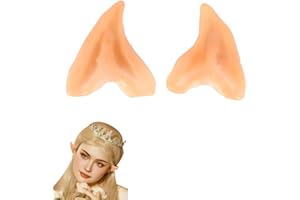 TIUTMIVO Elfenohren, Latex Elfenohren, Elfe Ears, Elfmaskerade Zubehör, für Elfen-Cosplay, Weihnachtsfeier, Halloween, Karneval, Partykostüm Zubehör (Klein)