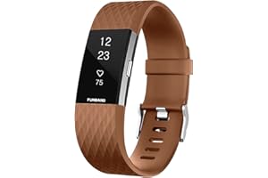 FunBand Cinturino Fitbit Charge 2, cinturino in silicone morbido cinturino di ricambio regolabile sport accessorio per smartwatch Fitbit Charge 2