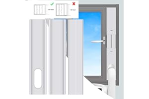 GULREAR Aozzy Einstellbare Fenstergleit Kit Platte Klimaanlage Windschutz für tragbare Klimaanlage, Erweiterung Window Panel Kit, aus Polyvinylchlorid (PVC) (13CM (5,12") Schlauch)