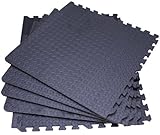 24 Sq Ft Interlocking Foam Mats Tiles Gym Play Garage Workshop Floor Dark Grey