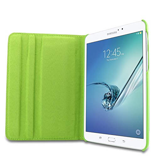 Infiland Samsung Galaxy Tab S2 9.7 Hülle Case – PU Ledertasche lederhülle 360° Drehbarer Stand Smart Cover Case Schutzhülle Tasche Etui für Samsung Galaxy Tab S2 T810N / T815N 24,6 cm (9,7 Zoll) Tablet-PC(mit Auto Schlaf / Wach Funktion)(Grün) - 8