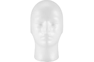 Dytabepl 1X MäNnlich Weiblich Schaum Schaufensterpuppe Puppe Kopf Stehen Modell PerüCke Hut Display, 2, 126584