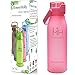 Produktbild HoneyHolly Sports Trinkflasche Wasserflasche - 32oz/1L & 50oz/1.5L - Top klick Open - Non-Toxic BPA Free & Eco-Friendly Tritan- Für Sport im Freien/Outdoor Fitness Training (Rosa-32oz&1L)