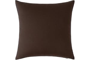 Cozomiz Kissenbezug Outdoor Wasserdicht Sofakissen Wasserfest Dekokissen Kissenbezüge Dekorativ Kissen Kissenhülle Outdoor Sofakissen Dekokissen für Garten Sofa 45x45cm Braun