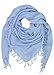 Produktbild Becksöndergaard Quadratischer Damen-Schal Masozi himmel-blau ( placid blue ) Fransen - 1701603001-294