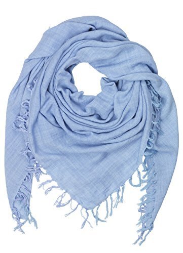 Preisvergleich Produktbild Becksöndergaard Quadratischer Damen-Schal Masozi himmel-blau ( placid blue ) Fransen - 1701603001-294