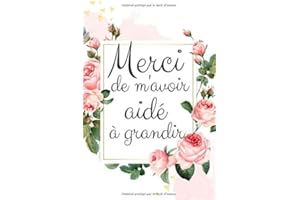 Merci de m'avoir aidé à grandir: Carnet de notes idée cadeau Original d ecole fin d annee remerciement maîtresse ATSEM institutrice maternelle